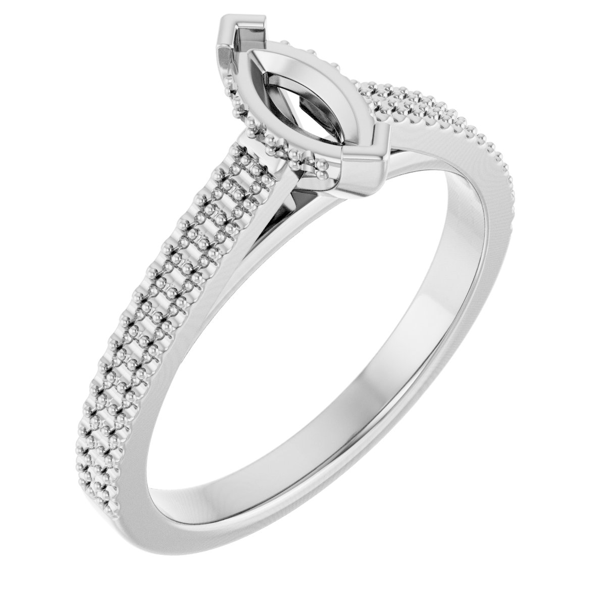 Hidden Halo-Style Engagement Ring