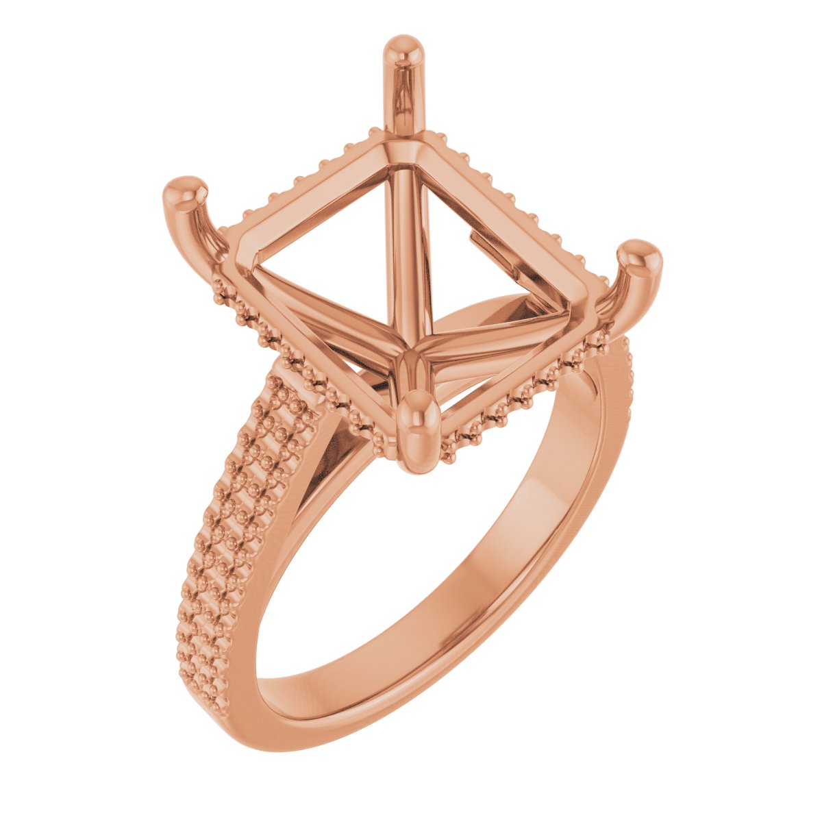 Hidden Halo-Style Engagement Ring