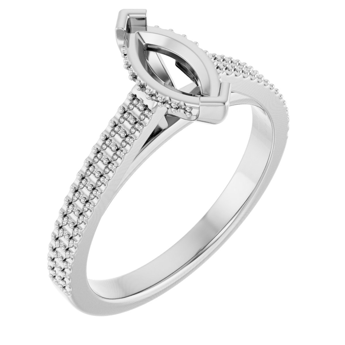 Hidden Halo-Style Engagement Ring