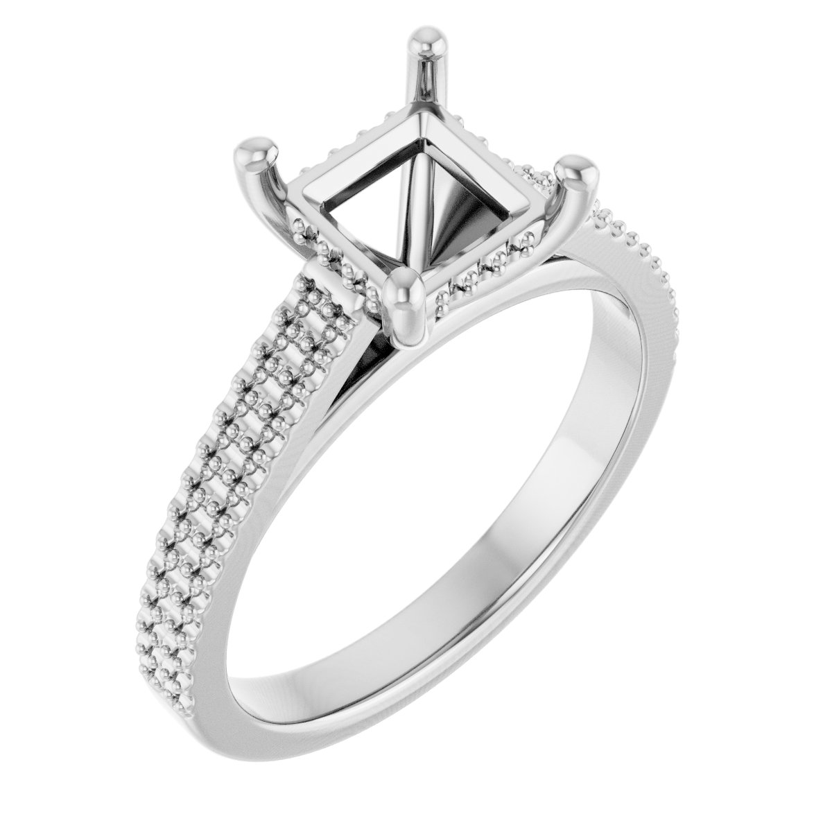 Hidden Halo-Style Engagement Ring