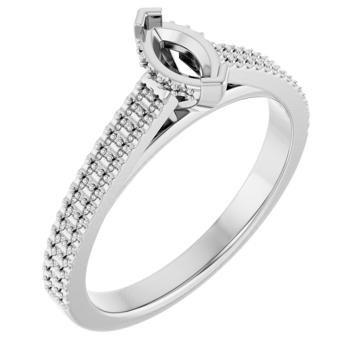 Hidden Halo-Style Engagement Ring