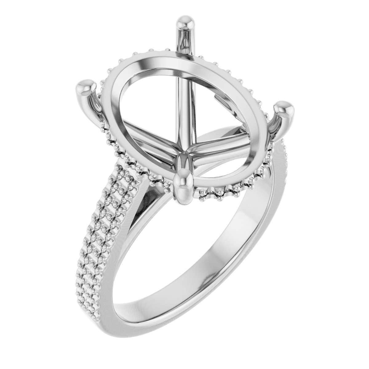 Hidden Halo-Style Engagement Ring