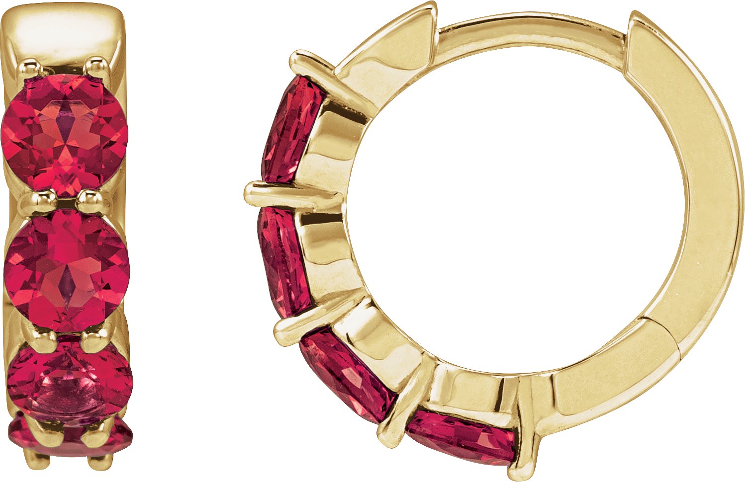 Ruby Hoop Earrings