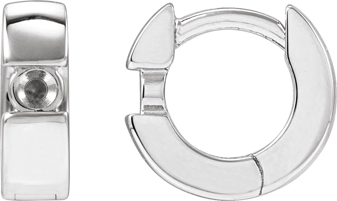 Accented Huggie Hoop Earrings