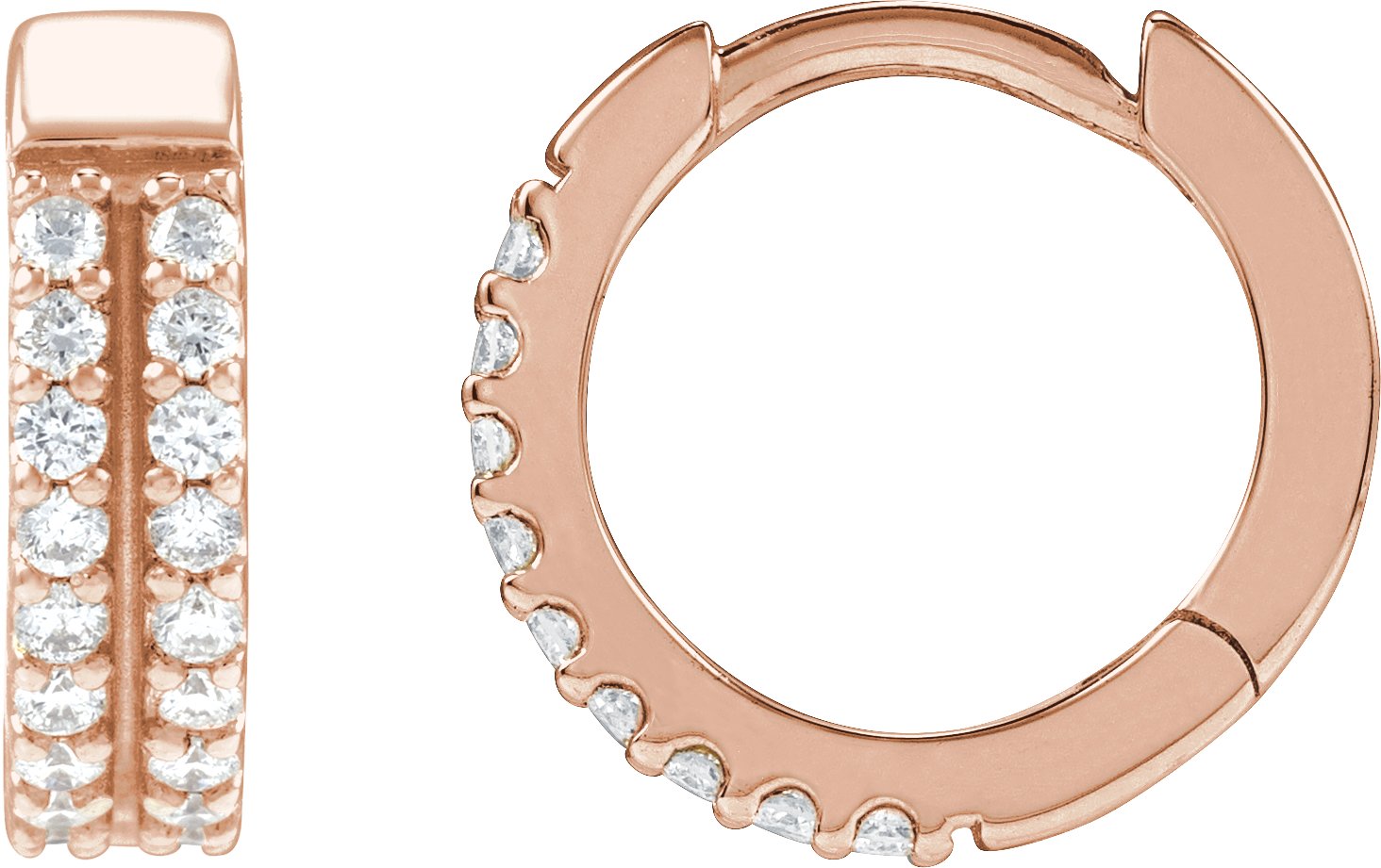 Double-Row Accented Hoop Earrings