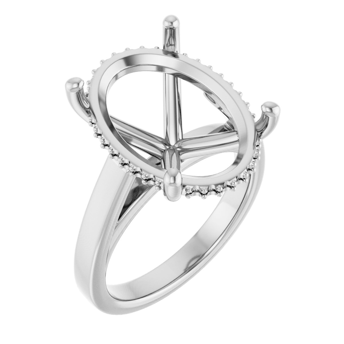 Hidden Halo-Style Engagement Ring