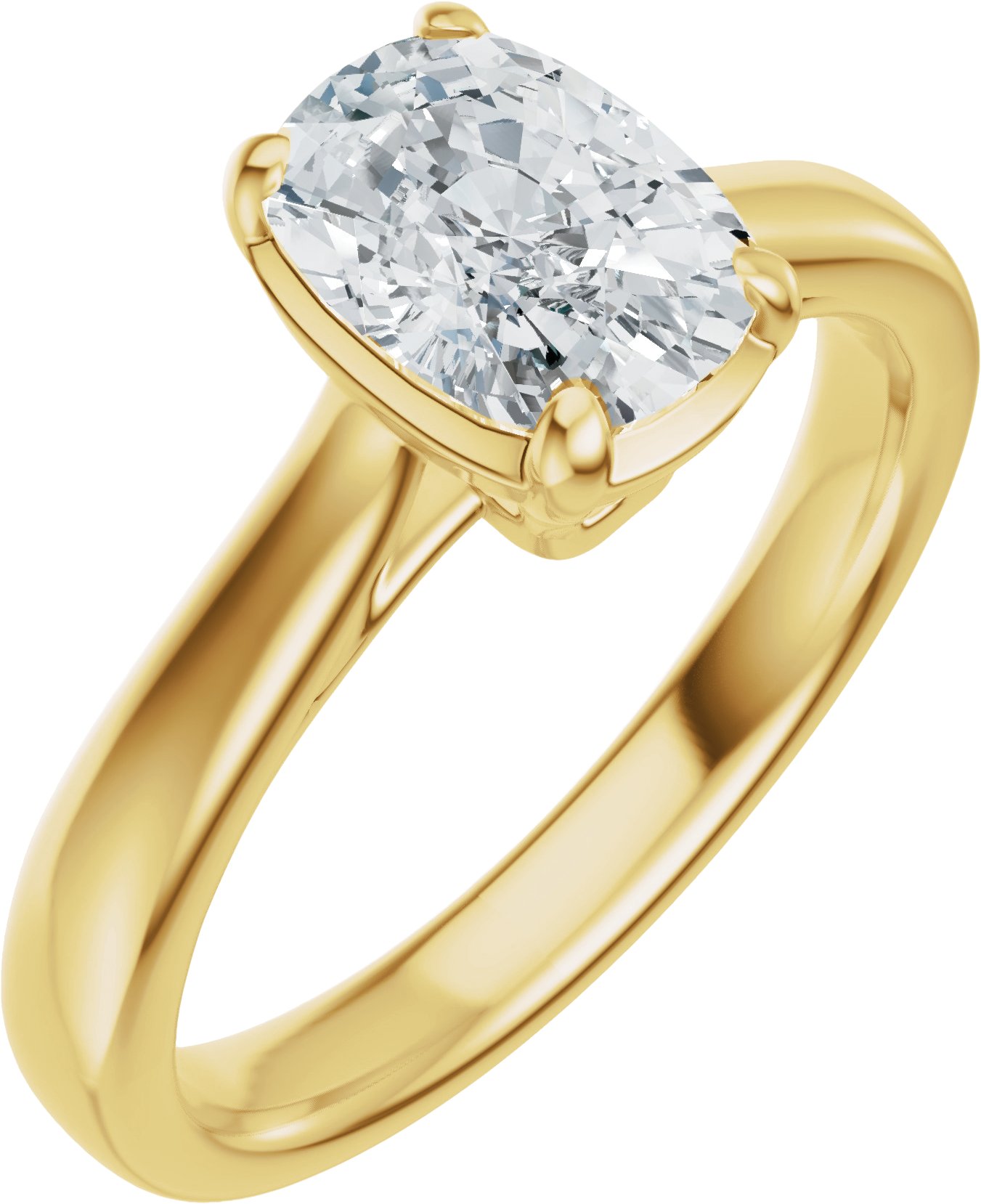 Claw-Prong Solitaire Bezel-Style Engagement Ring or Band