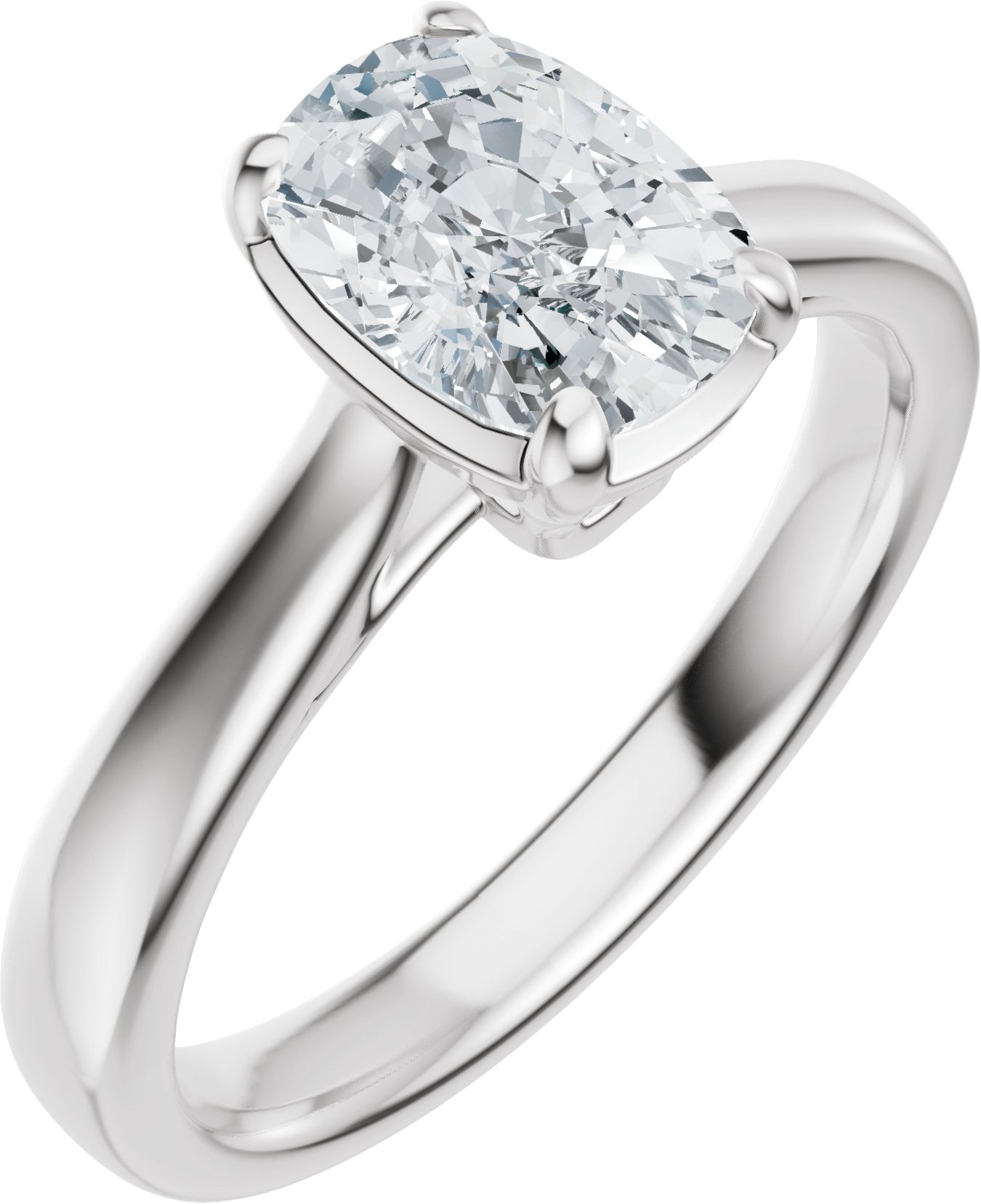 Claw-Prong Solitaire Bezel-Style Engagement Ring or Band