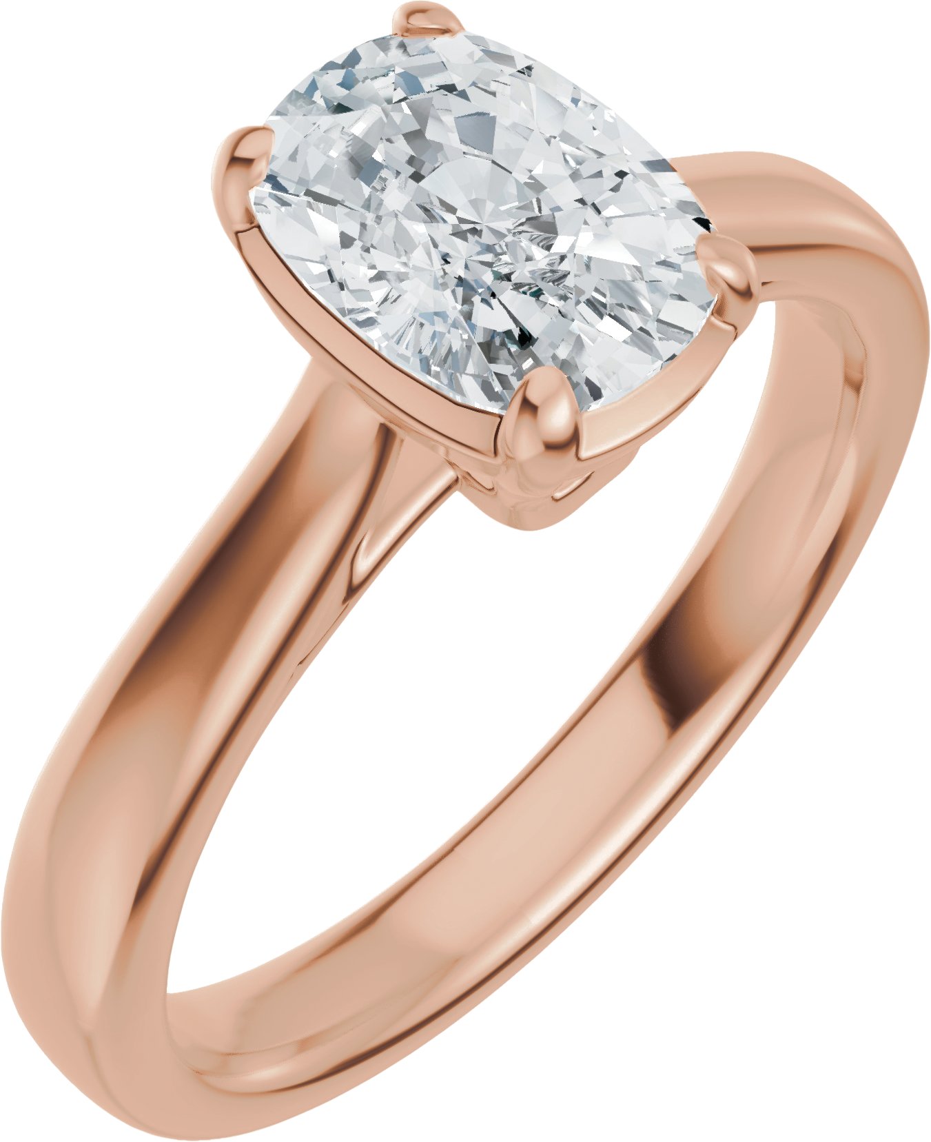 Claw-Prong Solitaire Bezel-Style Engagement Ring or Band