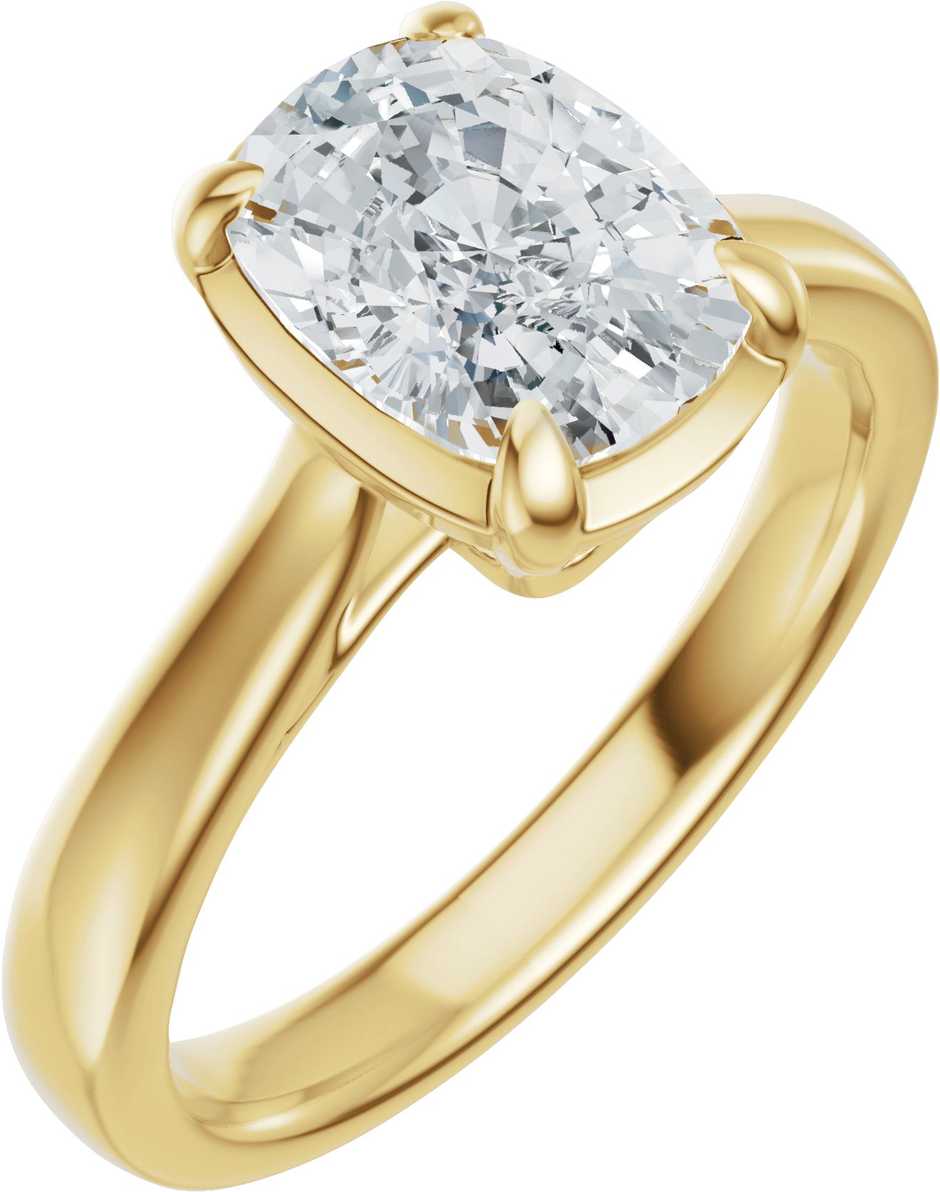 Claw-Prong Solitaire Bezel-Style Engagement Ring or Band