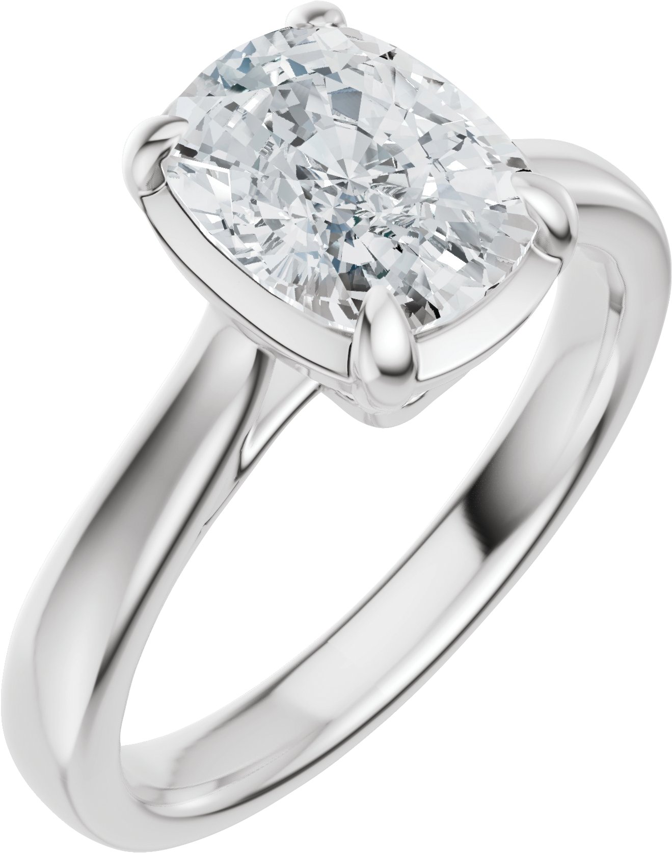 Claw-Prong Solitaire Bezel-Style Engagement Ring or Band