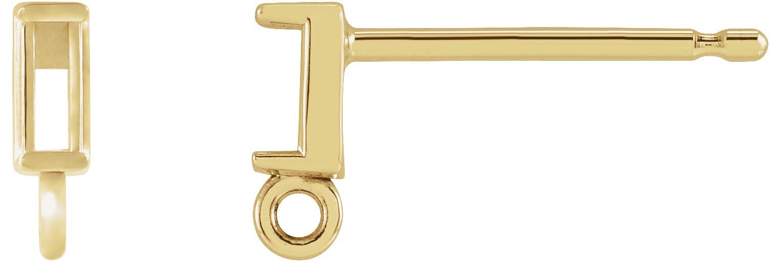 Bezel-Set Earring Top