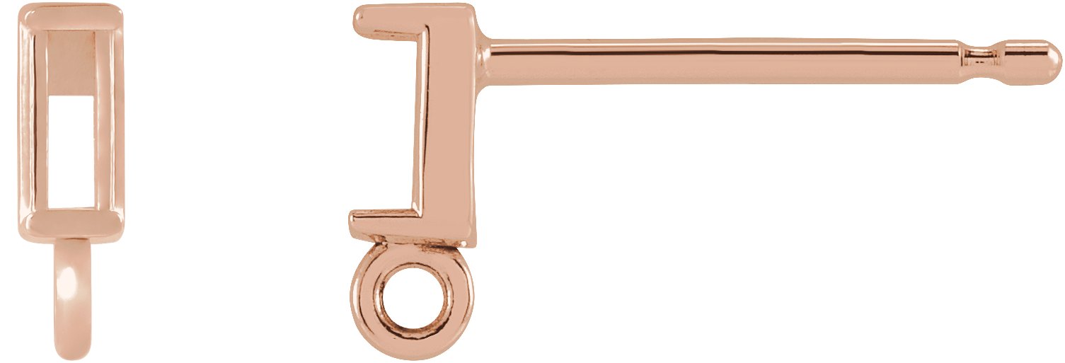 Bezel-Set Earring Top