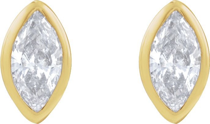 Alternative view of Marquise Bezel-Set Stud Earrings