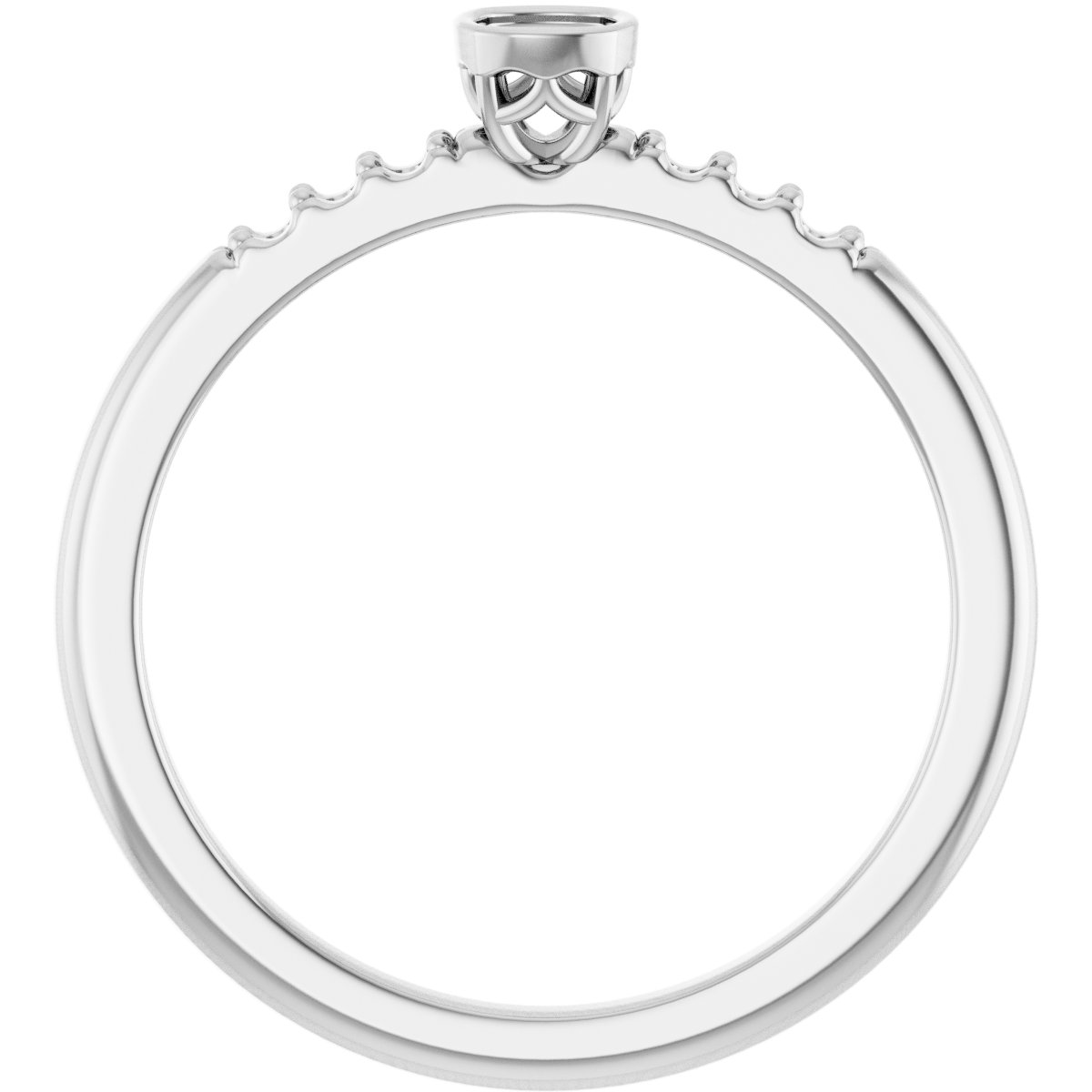 8x4.5 mm Marquise Ring Mounting view 2