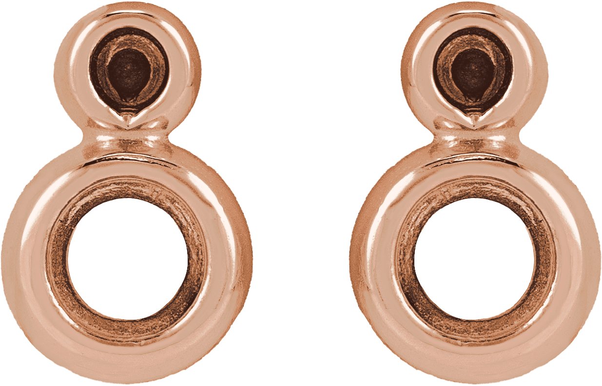 Accented Bezel-Set Earrings