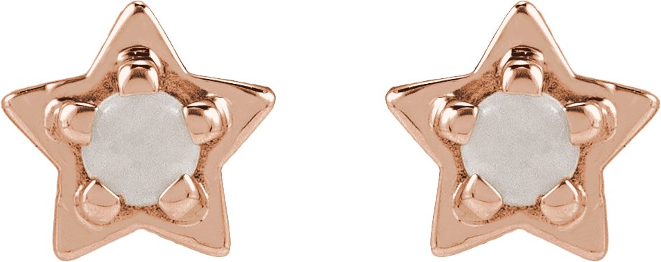 Star Cabochon Earrings
