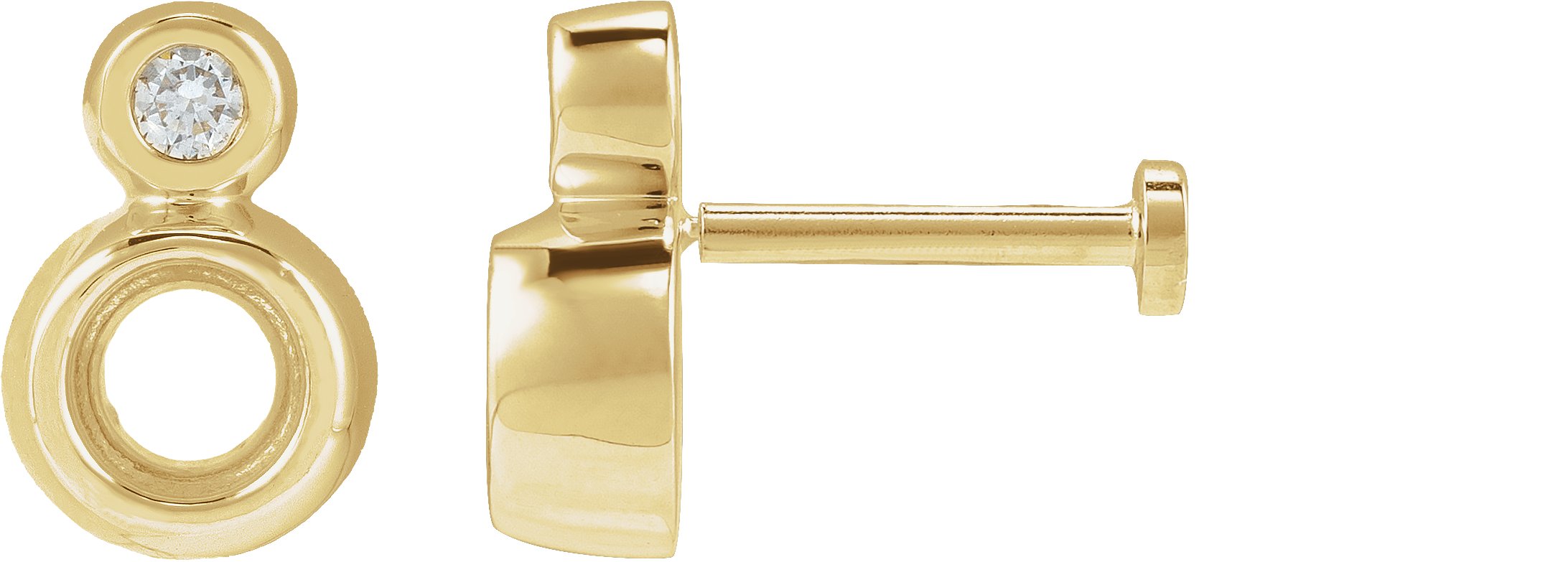 Accented Bezel-Set Earrings