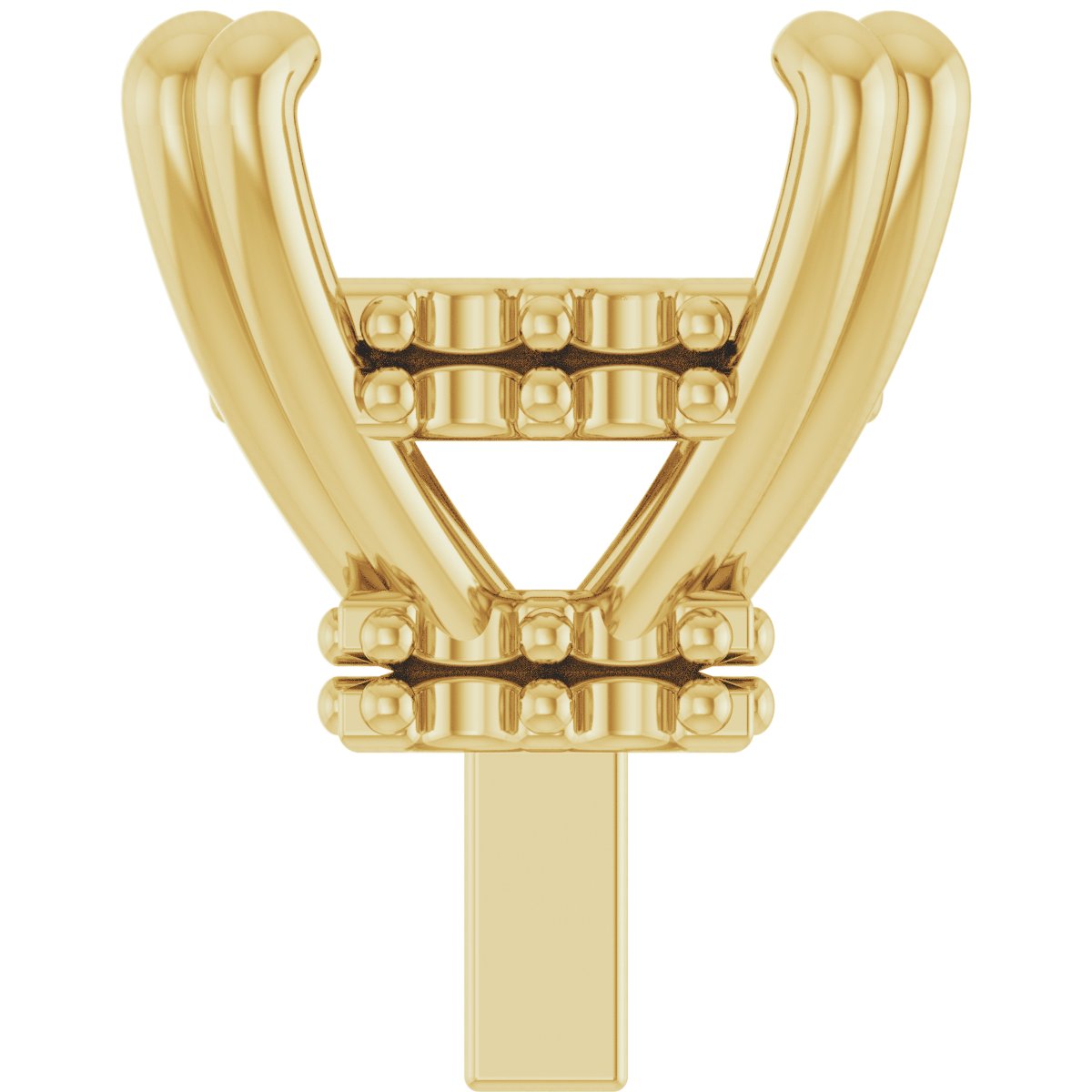 Square 4-Prong Hidden Halo-Style Peg Setting