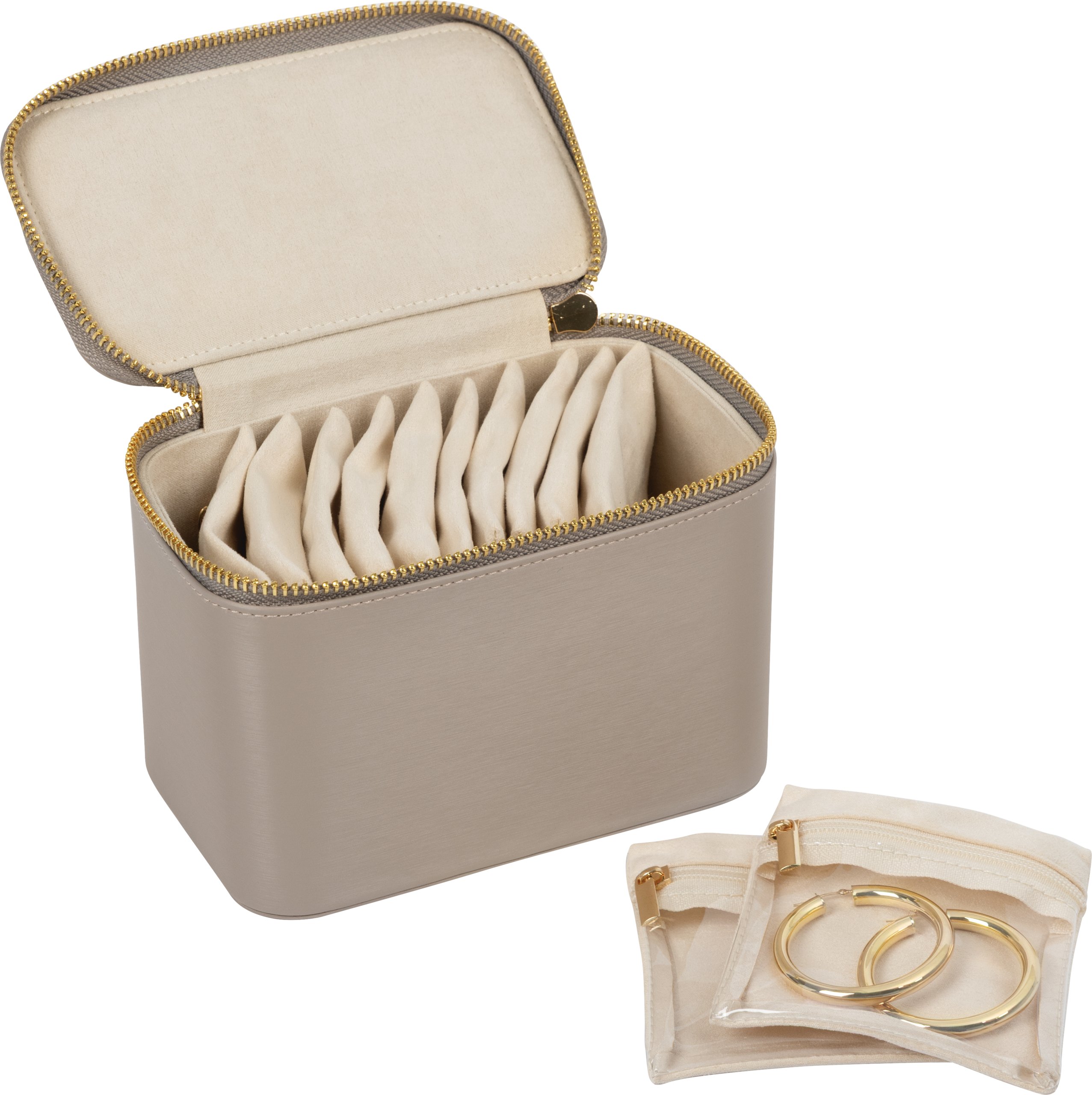 Leatherette Travel Case with Pouches