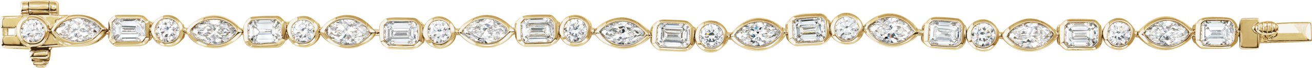 14K Yellow Gold 7 1/8 CTW Lab-Grown Diamond Line 7 Bracelet