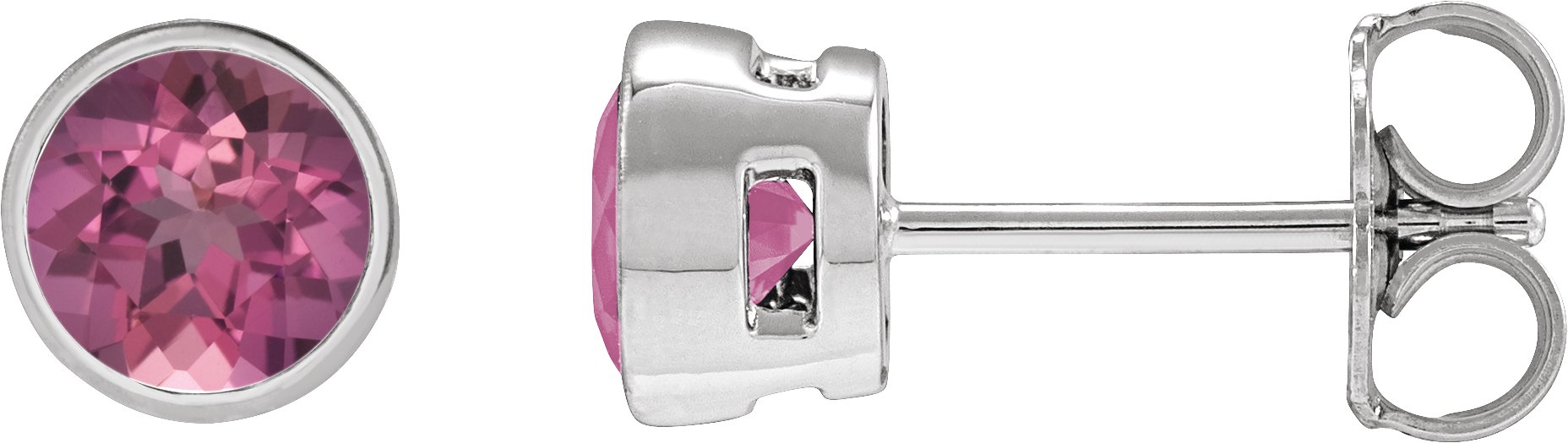 Lightweight Bezel-Set Stud Earrings