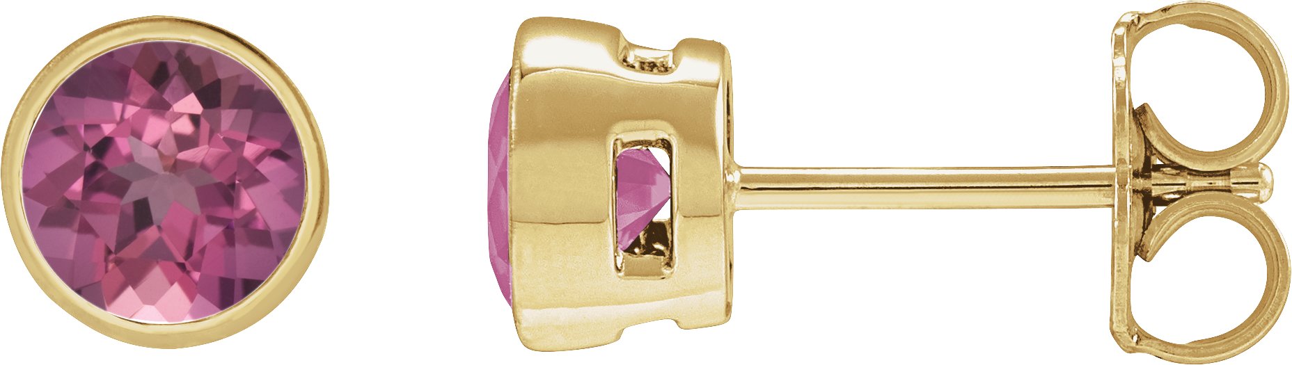 Lightweight Bezel-Set Stud Earrings