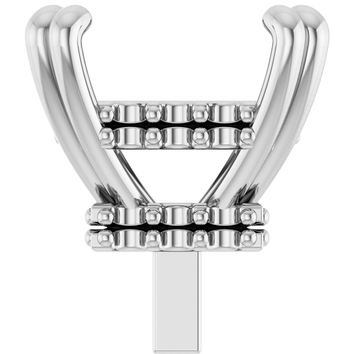 Square 4-Prong Hidden Halo-Style Peg Setting