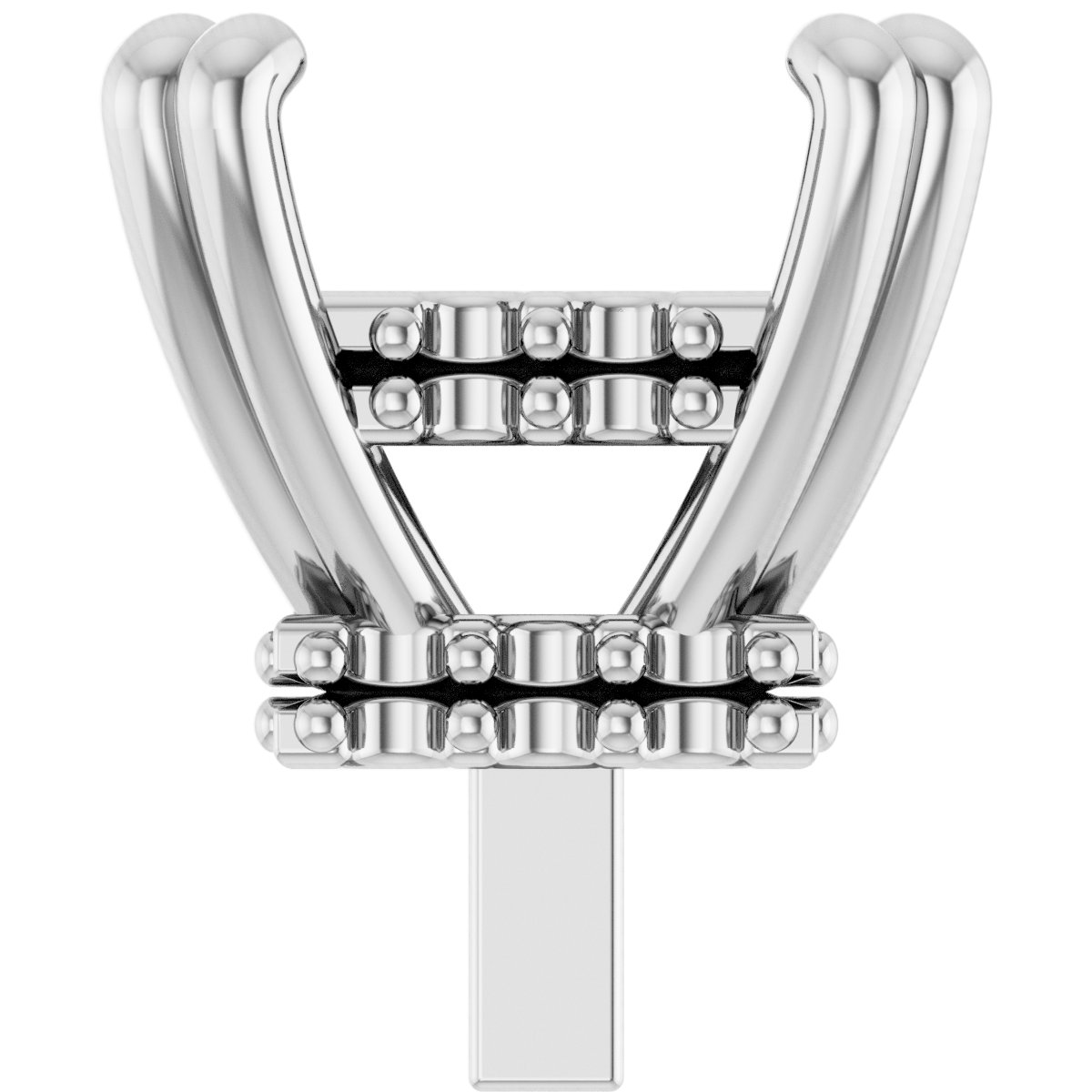 Square 4-Prong Hidden Halo-Style Peg Setting