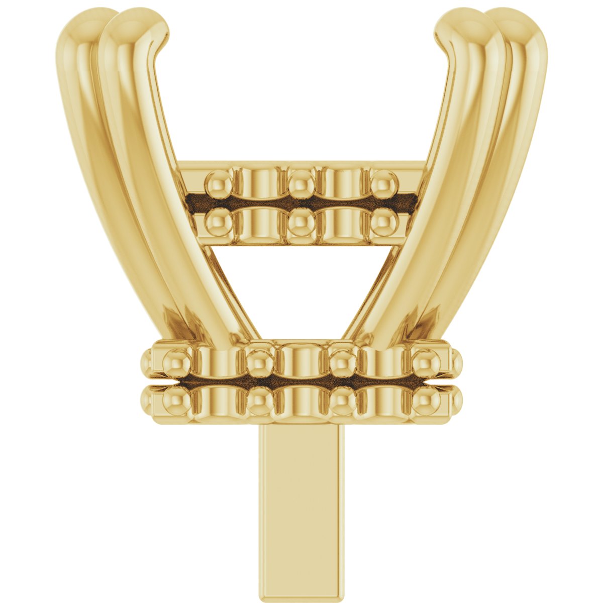 Square 4-Prong Hidden Halo-Style Peg Setting