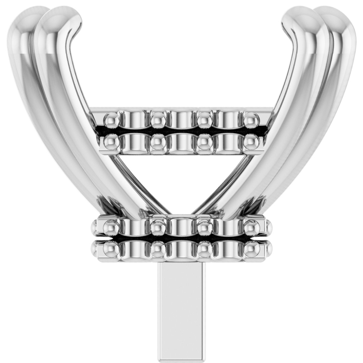 Square 4-Prong Hidden Halo-Style Peg Setting
