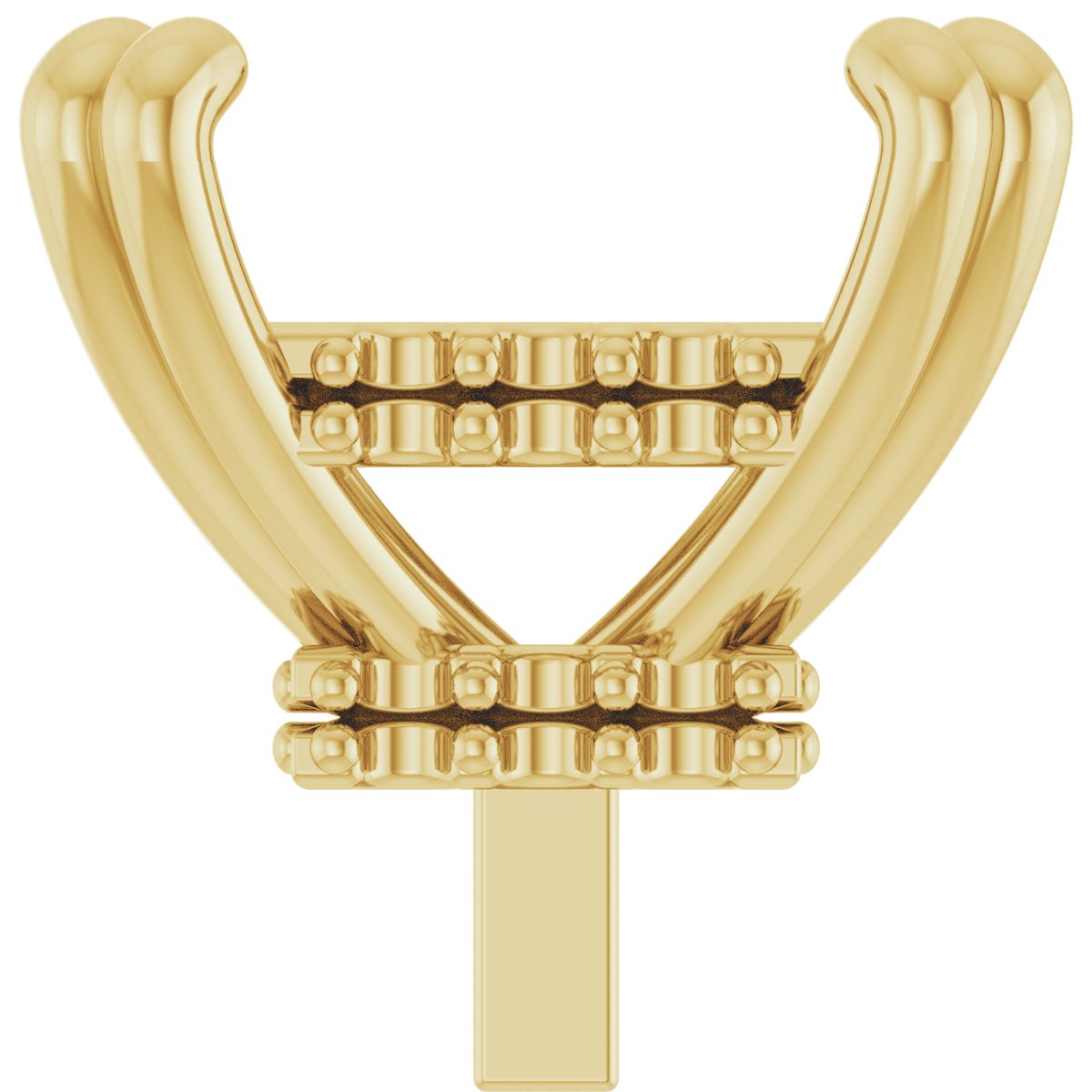 Square 4-Prong Hidden Halo-Style Peg Setting