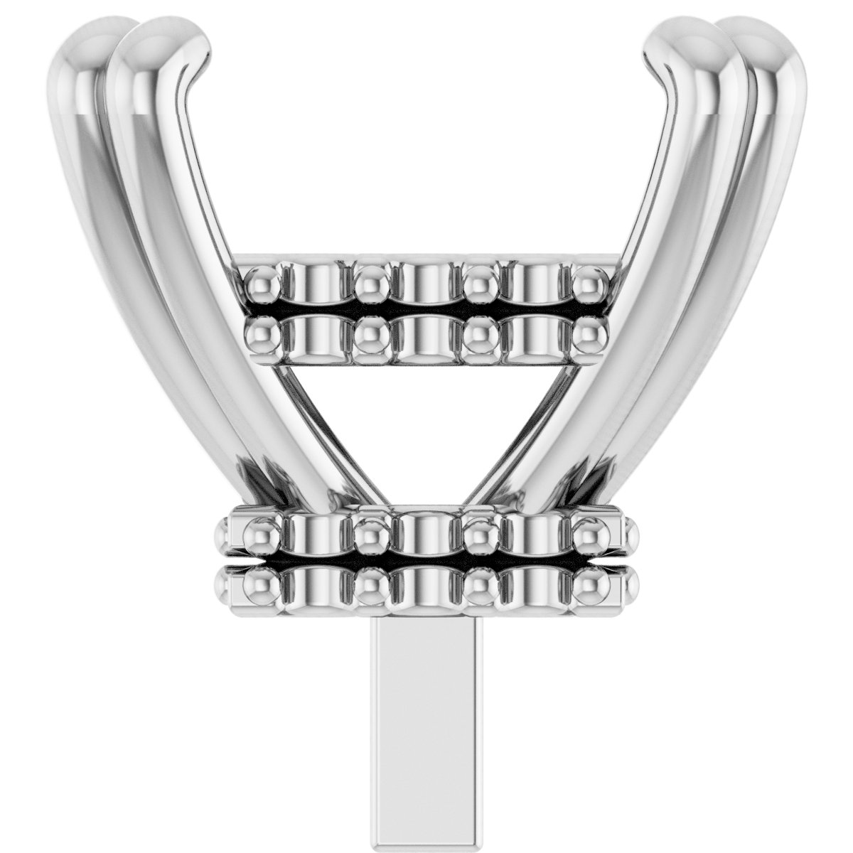 Square 4-Prong Hidden Halo-Style Peg Setting