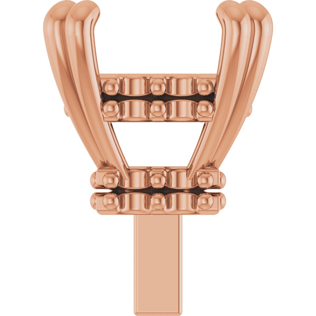 Square 4-Prong Hidden Halo-Style Peg Setting