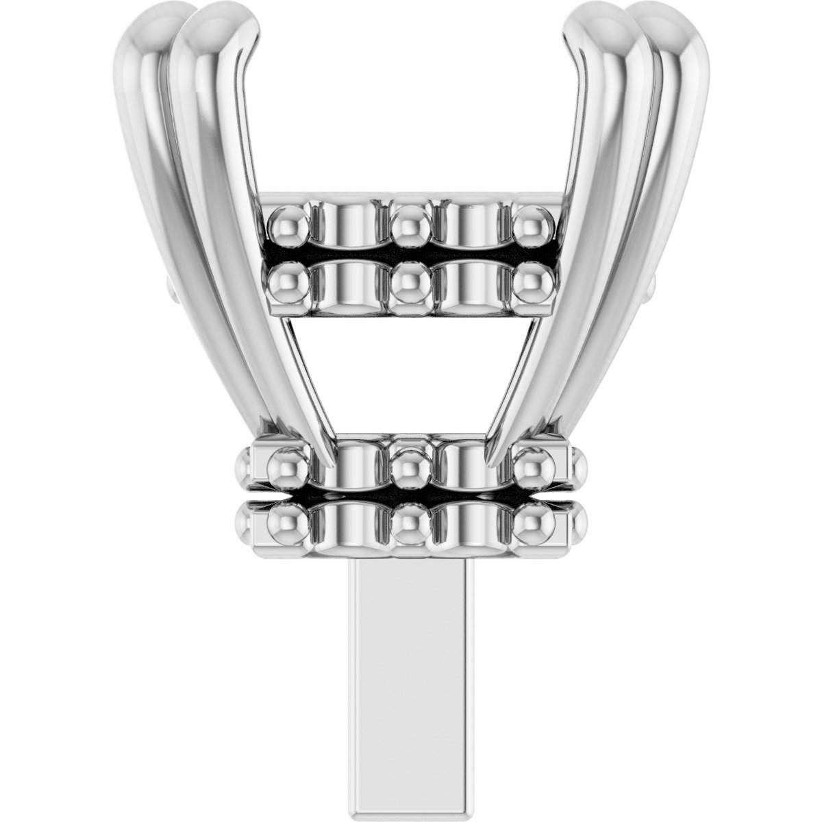 Square 4-Prong Hidden Halo-Style Peg Setting