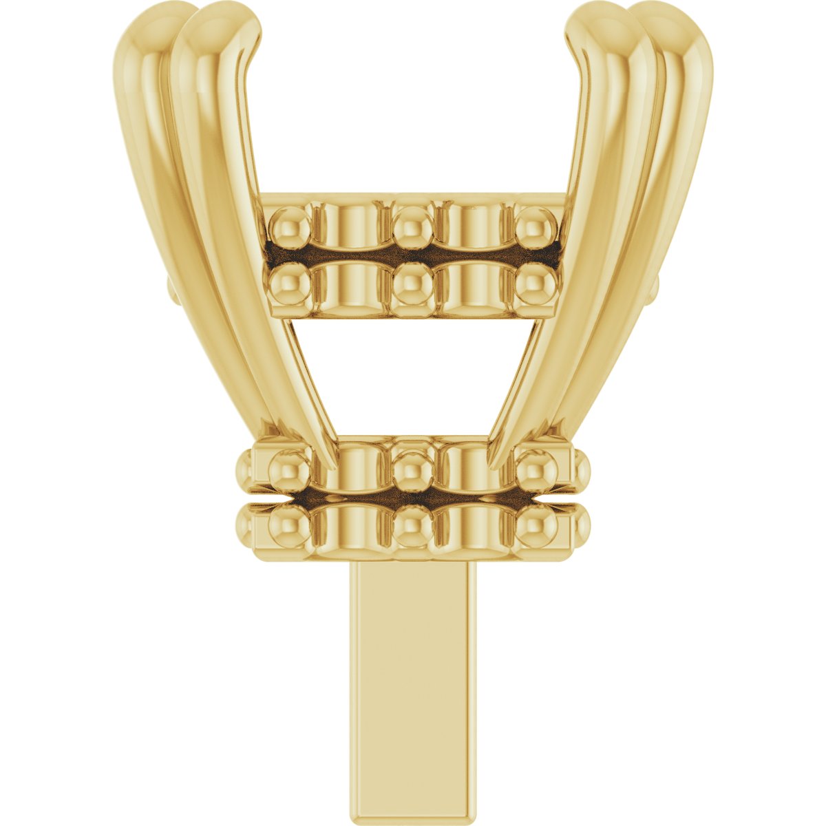 Square 4-Prong Hidden Halo-Style Peg Setting