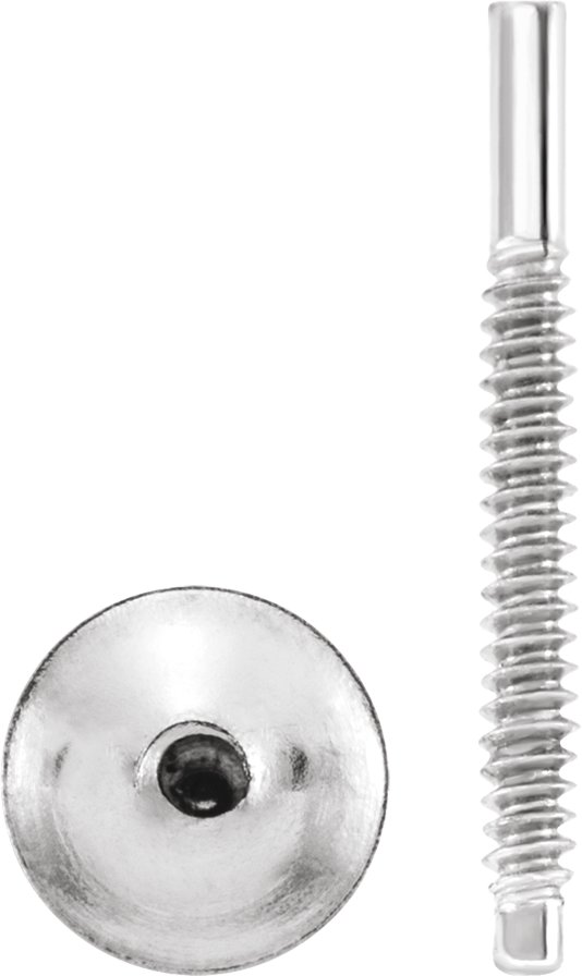 3.9 mm OD Baby Threaded Earring Post & Back Set