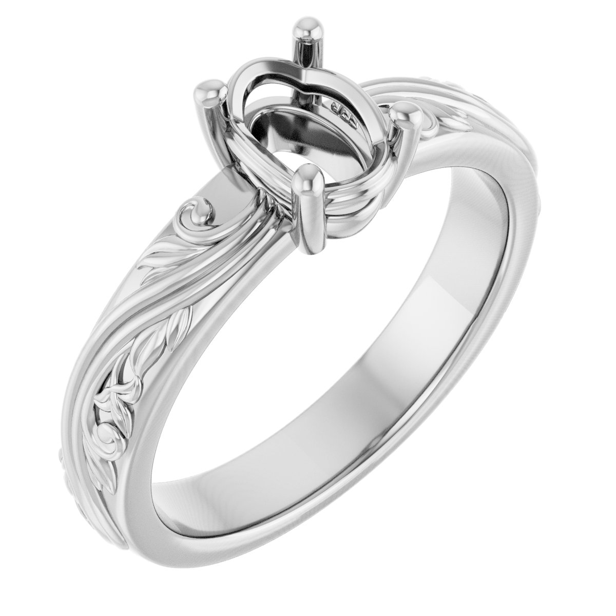 Solitaire Sculptural Engagement Ring or Band
