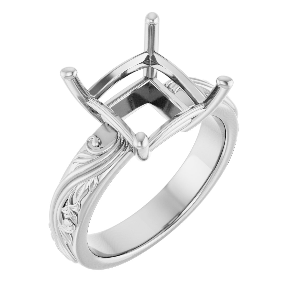 Solitaire Sculptural Engagement Ring or Band