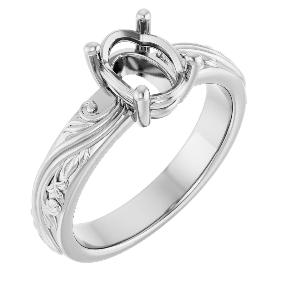 Solitaire Sculptural Engagement Ring or Band