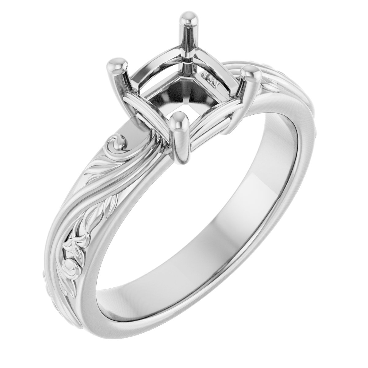 Solitaire Sculptural Engagement Ring or Band