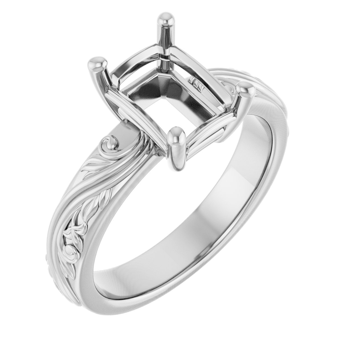 Solitaire Sculptural Engagement Ring or Band