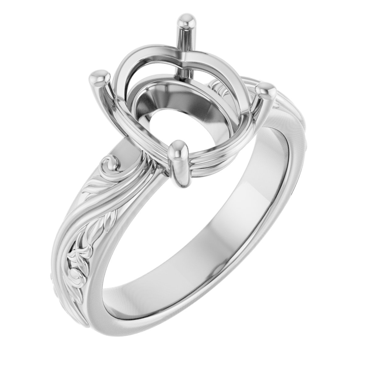 Solitaire Sculptural Engagement Ring or Band