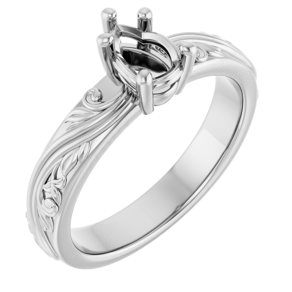 Solitaire Sculptural Engagement Ring or Band