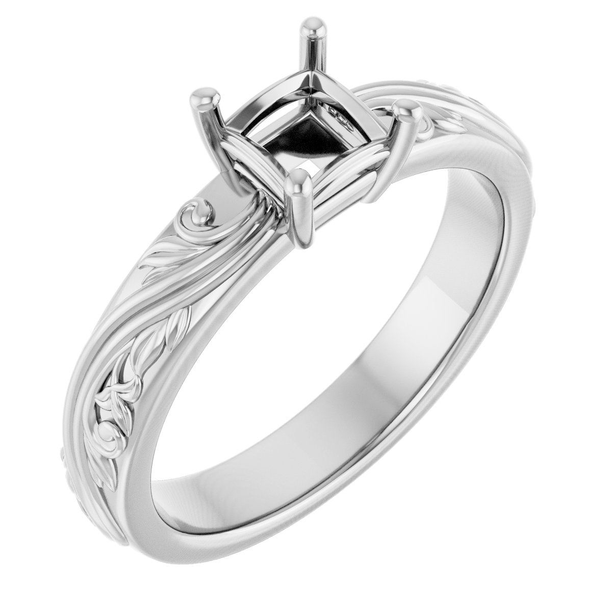 Solitaire Sculptural Engagement Ring or Band