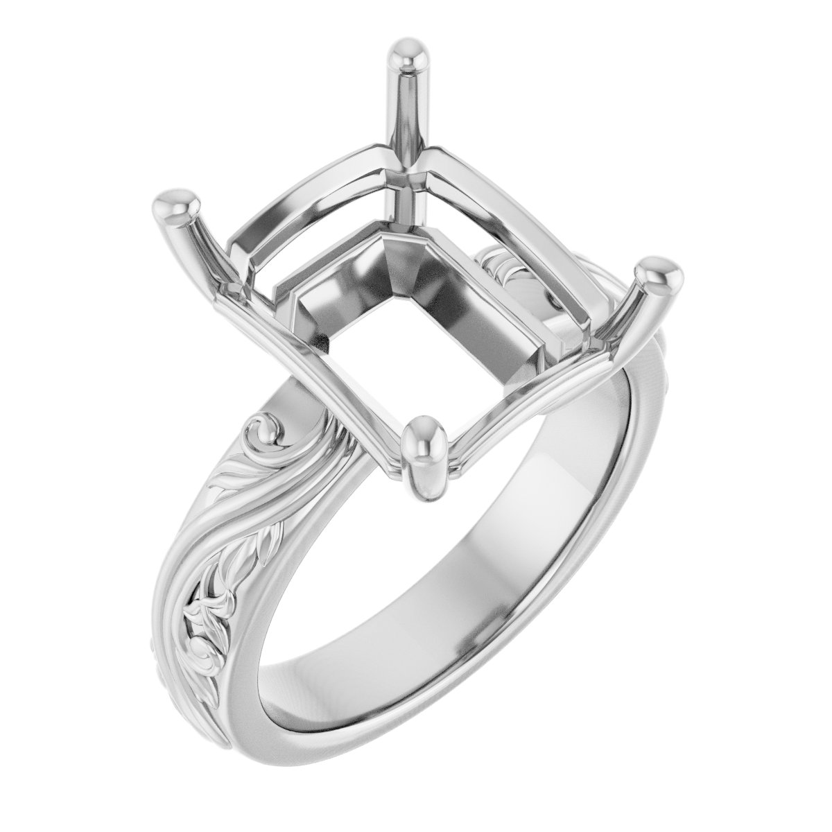 Solitaire Sculptural Engagement Ring or Band