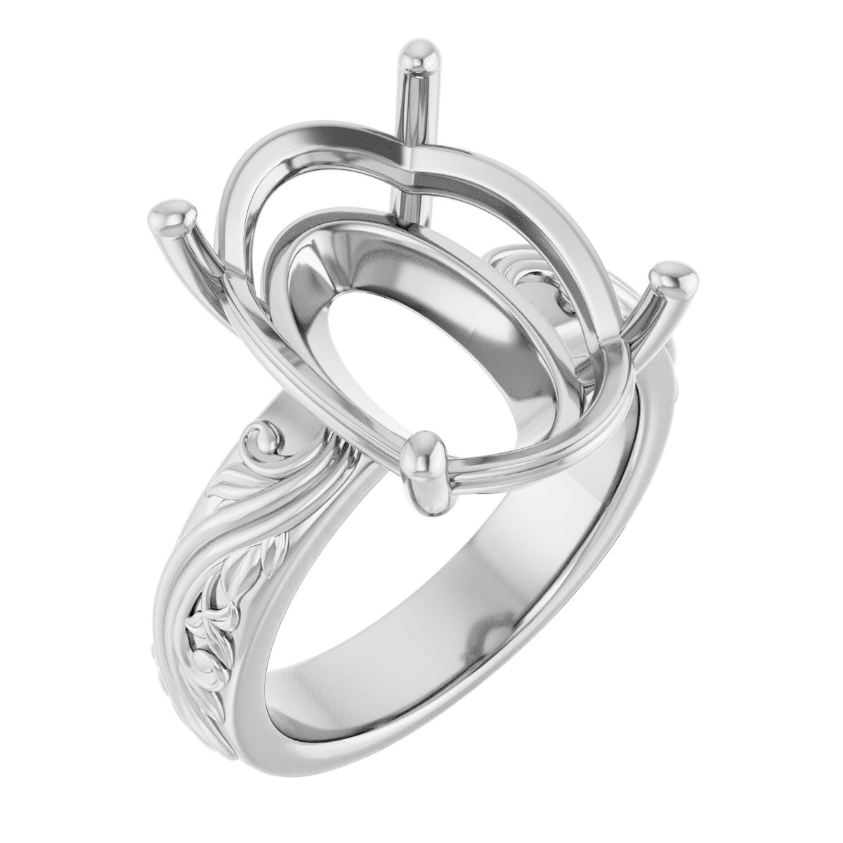 Solitaire Sculptural Engagement Ring or Band