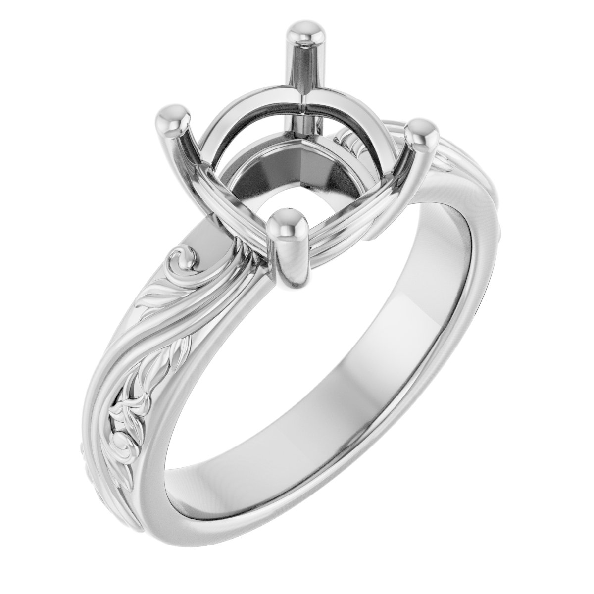 Solitaire Sculptural Engagement Ring or Band