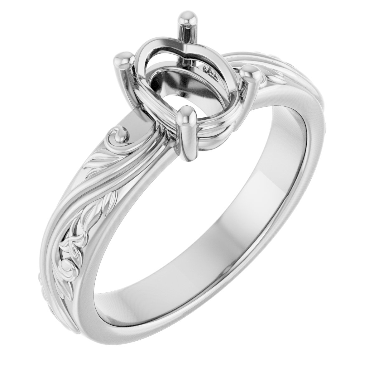 Solitaire Sculptural Engagement Ring or Band
