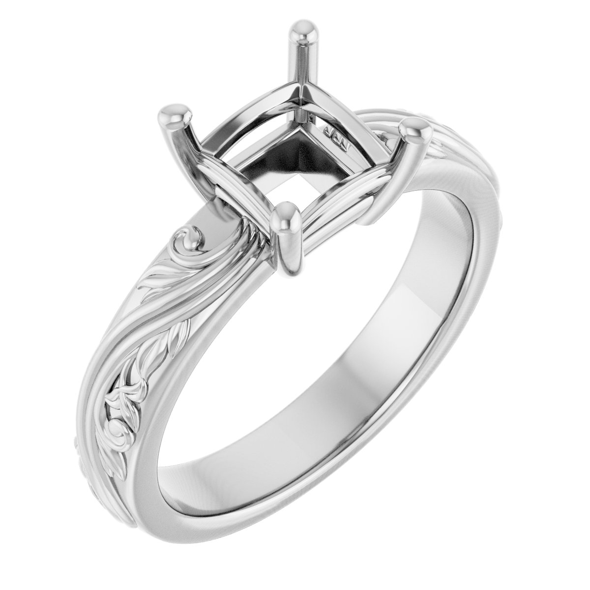 Solitaire Sculptural Engagement Ring or Band